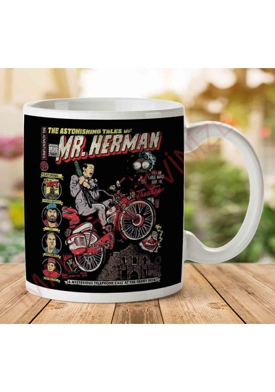 1-2173 The Astonishing Adventures Of Mr Herman Pee Wee Herman İki Tarafı Baskılı Kupa Bardak.jpg