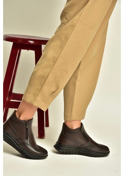 Fox Shoes Z555260203 Kahverengi Hakiki Deri Kadın Bot
