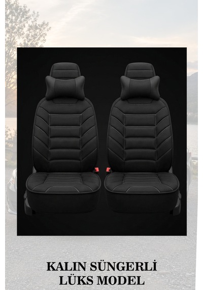 Hyundai İx35 2014 Uyumlu Premium Siyah Renk Lüks 2 Adet Minder Ve Yastık