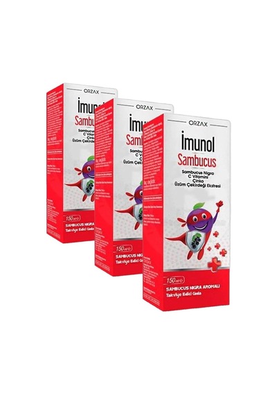 İmunol Sambucus Vişne Aromalı 150ml 3 Paketi