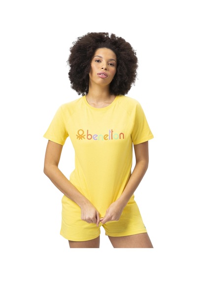 United Colors Of Benetton Kadın T-shirt Ben.w20360 Sarı