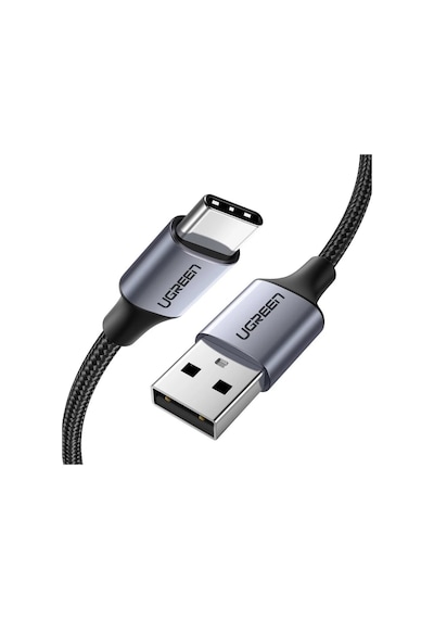 Ugreen 2.0 A Usb-a & Usb-c Örgülü Şarj Ve Data Kablosu, 25 Santimetre, Siyah, 60124, 60124 Siyah