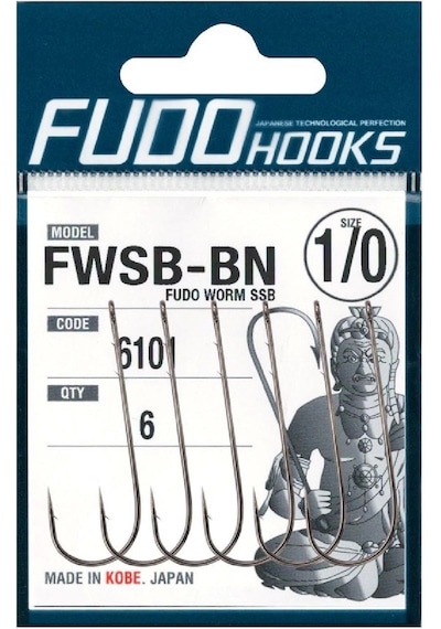 Fudo 6101 Worm Ssb Black Nikel Uzun Sap Tırnaklı İğne No:1/0 - Standart