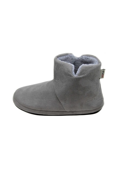 Riva Shoes Kaşe Erkek Kışlık Panduf Ev Botu Ev Ayakkabısı Yumuşak Taban Gri