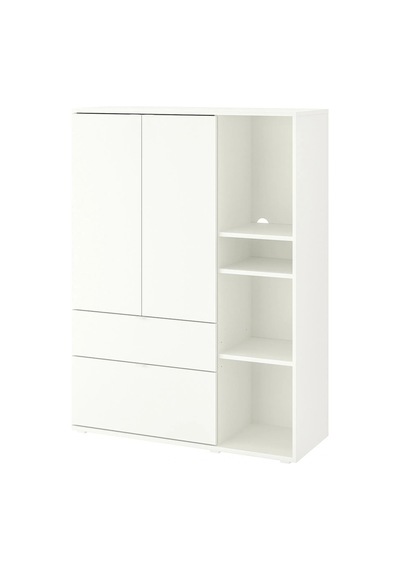 Ikea Beyaz Ferah Kapaklı Gardırop 105x37x140 Cm