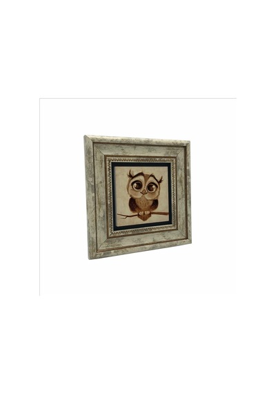 Baykuş Baskılı Taş Tablo 20x20 527