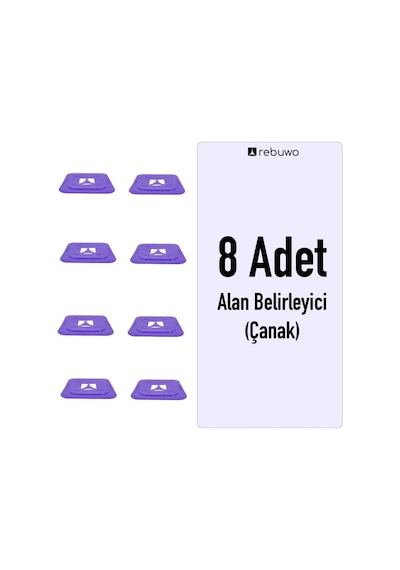 Alan Belirleyici Çanak Antrenman Çanağı 8 Adet Mor