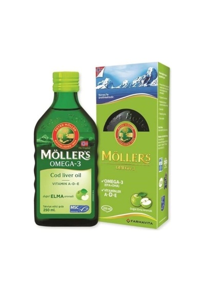 Möllers Omega 3 Elma Aromalı A-d-e Vitaminli Balık Yağı 250 Ml-2013