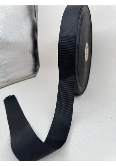 3 Cm Saten Grogren Şerit-siyah