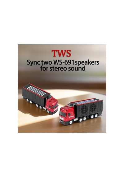 Dorse Tır Tasarımlı Bluetooth Speaker Sd Kart Usb Fm Radyolu Şarjlı Taşınabilir Kablosuz Hoparlör