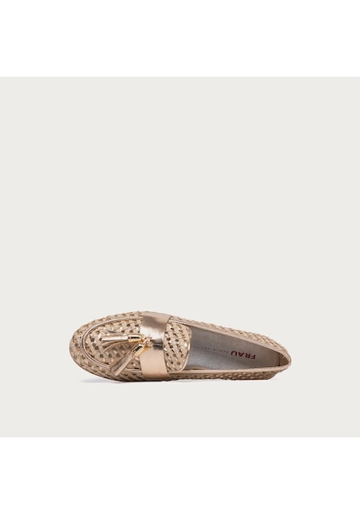 Shınefancy Klasik Ayakkabı Kadın 95k6 Frau Woven Lamınated Leather Loafers Wıth Tassels Çok Renkli