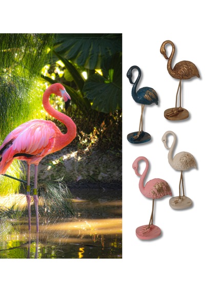 Flamingo Dekoratif Polyester Biblo Pembe .