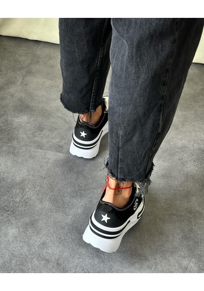 White Line Prens 120 Kadın Sneaker Ayakkabı Siyah Siyah