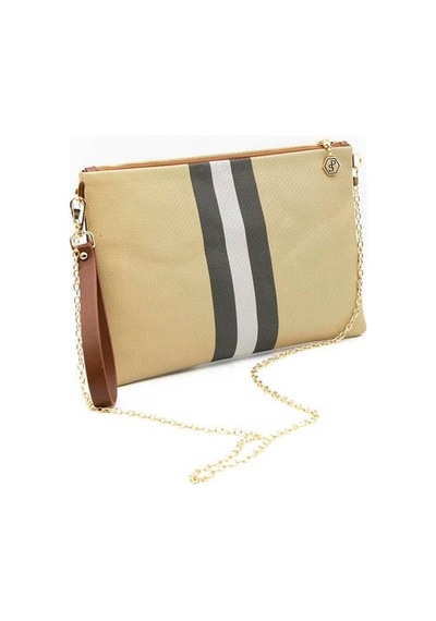 Silver Polo Sp1034 Kadın Portföy & Clutch Ekose Bej-taba