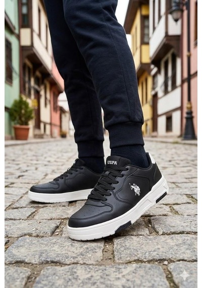 U.s. Polo Assn. Andy 6fx Rahat Hafif Sneaker Erkek Ayakkabı Siyah - Beyaz