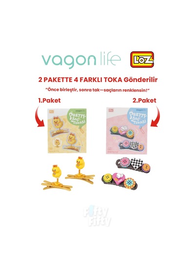 4'lü Saç Toka Seti Önce Birleştir,sonra Tak 2 Paket 4 Adet Gönderilir Yapı Toka Seti Ff 7110-7133