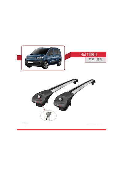 Fiat Doblo 2023 Ve Sonrası İle Uyumlu Ace-1 Ara Atkı Tavan Barı Gri
