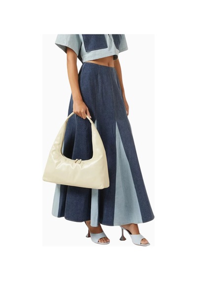 Marge Sherwood Large Hobo Omuz Çantası, Beyaz Deri İle Minimalist Günlük Şıklık