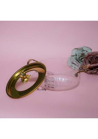 Rose Deluxe Cam Tencere 2,5 Lt Şeffaf