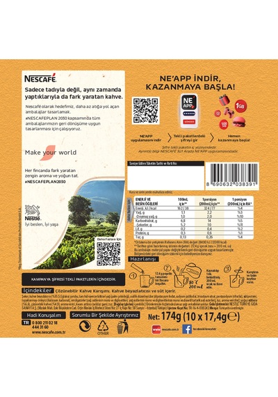 3ü1 Arada Sütlü Köpüklü 17,4 Gr 10'lu Paket Diğer