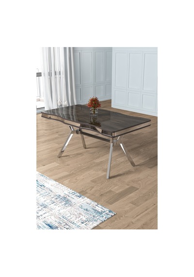 Canisa Pem Serisi 90x160 Lak Panel Antrasit İroni Krom Ayak Masa Takımı 6 Siyah Sandalye Antrasit İroni Masa Siyah Sandalye Ayaklar Krom Canisa Pem Serisi 90x160 Lak Panel Antrasit İroni Krom Ayak Masa Takımı 6 Siyah Sandalye Antrasit İroni Masa Siyah Sandalye Ayaklar Krom