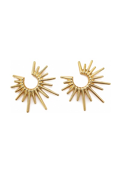 Aura Collection Liora Gold Çelik Güneş Küpe Altın Altın