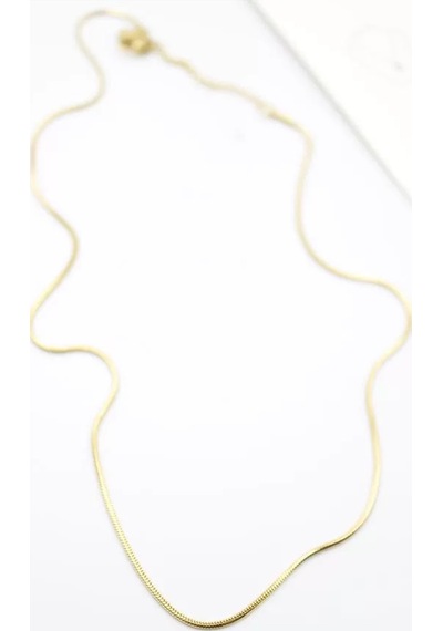 Tedar Yılan Zincir Kolye - 46cm - Altın Najmaddin