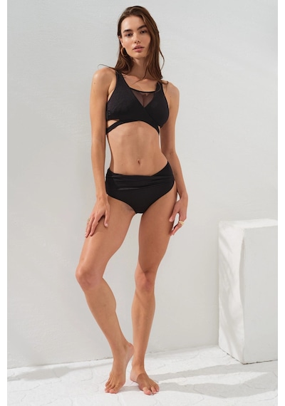 Pierre Cardin Coco Form Tüllü Toparlayıcı Bikini Takım 231243 Siyah