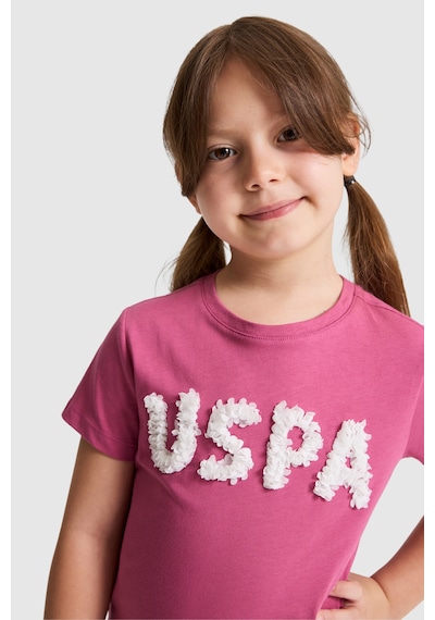 U.S. Polo Assn. Kız Çocuk Fuşya Tişört 50325656-vr023 Fusya