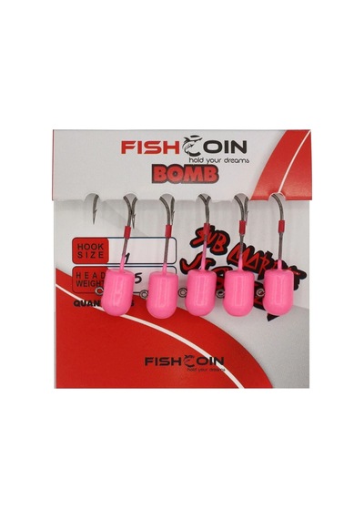 Fishcoin Bomb Jighead Pink Glow