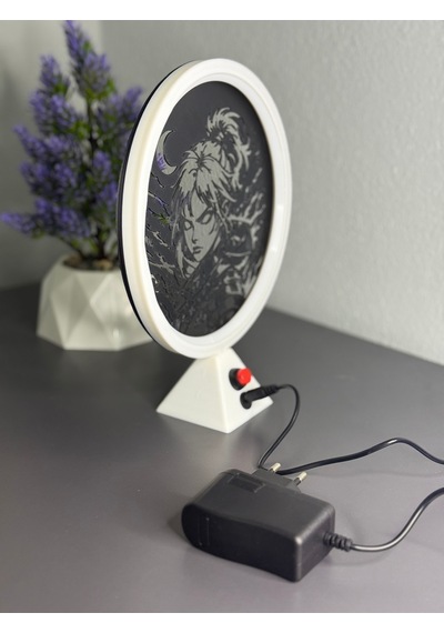 Valorant Jett Ajan Halka Led Işıklı Masa Gece Lambası Gamer Oyun Odası Dekor Hediye Adaptör Dahil Mavi Işık