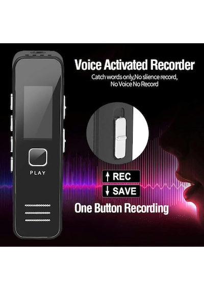 Beemen Dijital Mini Ekranlı 32gb Ses Kayıt Cihazı Mp3 Çalar Ders Ve Röportaj Kaydı