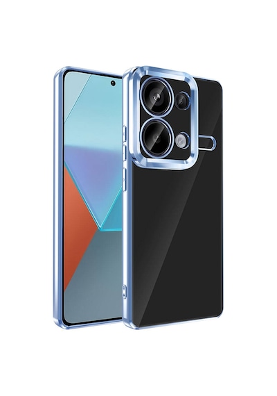 Kilifone - Redmi Note 13 Pro 4g Uyumlu - Kılıf Kamera Korumalı Logo Gösteren Omega Kapak - Sierra Mavi