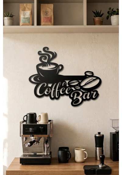Coffee Bar Kahve Köşesi Dekoratif Duvar Yazısı Aksesuarı