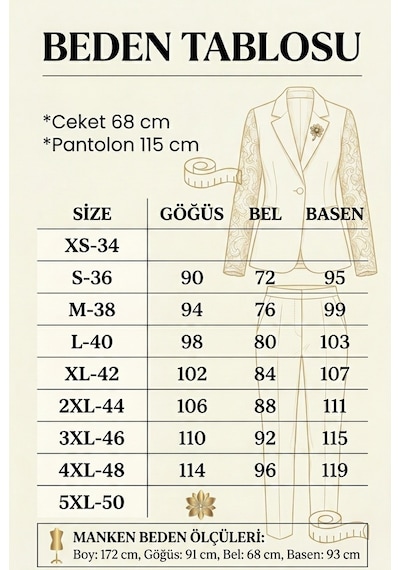 Dorne Moda Özel Koleksiyon Dantel Detaylı Takım Elbise - Düğün - Mezuniyet - Ofis Şıklığı kahverengi Dorne Moda Özel Koleksiyon Dantel Detaylı Takım Elbise - Düğün - Mezuniyet - Ofis Şıklığı kahverengi