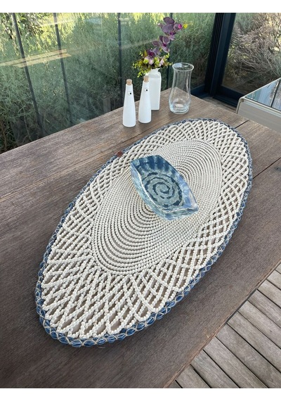 Runner - 1 Adet - 110 X 55 Cm Beyaz