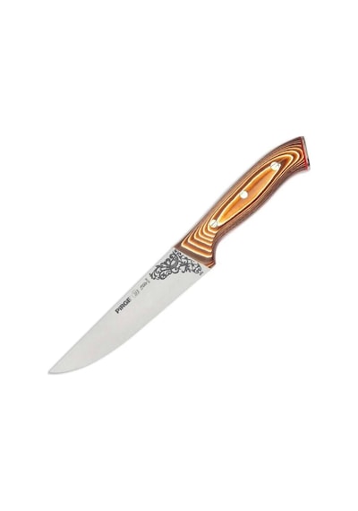 32102 Elite Kurban, Kasap Bıçağı 16,5 Cm - Kahverengi Perçinli Kompozit Sap Çok Renkli