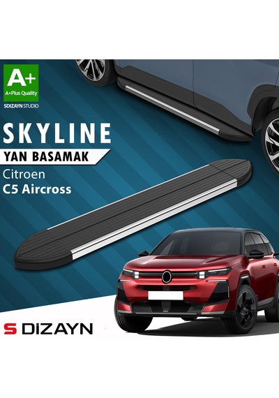 S-dizayn Citroen E-c5 Aircross Elektrikli Skyline Krom Yan Basamak 193 Cm 2024 Üzeri A+ Kalite