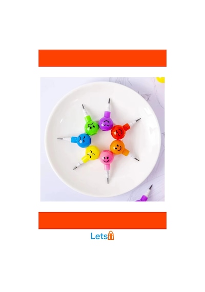 Emojili Renkli Yumurtlayan Kalem 4'lü Set Çok Renkli
