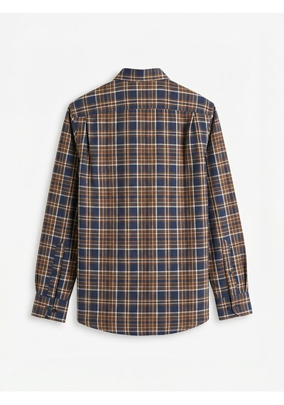 Lcwaıkıkı Classic Kahverengi Regular Fit Ekose Desenli Gabardin Erkek Gömlek