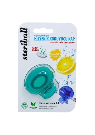 Diş Fırçası Koruma Kabı - Limon Kokulu Çocuk Manuel Diş Fırçaları İçin Karma Renk Çok Renkli