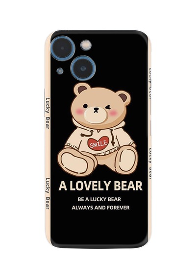 Apple iPhone Uyumlu Apple iPhone Uyumlu 13 Kılıf Apple iPhone Uyumlu 14 Kılıf Boutique Baskılı Resimli Lovely Bear Pcode -094
