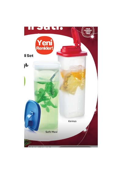 Çok Amaçlı Sürahi 2 Litre 2 Adet Beyaz