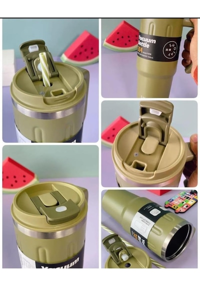 Shotay Travel Çelik Termos Mug 900ml Yeşil