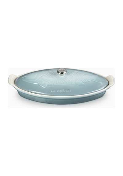 Le Creuset Kapaklı Seramik Balık Pişirme Kabı, 34 Cm Sea Salt