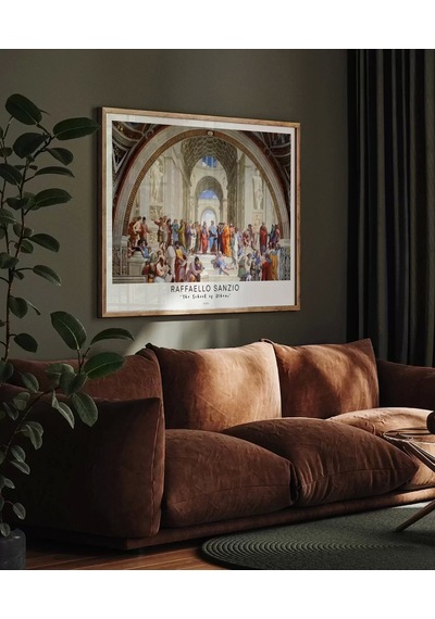 Çerçevesiz Poster Raffaello Sanzio Atina Okulu