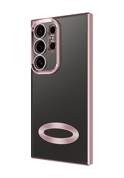 Galaxy S24 Ultra Kılıf Kamera Korumalı Logo Gösteren Zore Omega Kapak Derin Mor