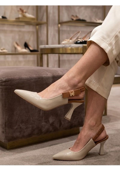 Nesilshoes Nesil Shoes Gabbel 205 Ten Rugan Topuklu Kadın Sandalet