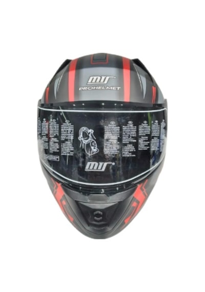 Mts Pro 801 Twilgh Güneş Gözlüklü Kask Kırmızı Mat Gri