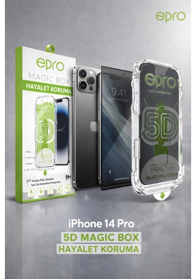 Eproro Apple iPhone Uyumlu  14 Pro 5d Magic Box Hayalet Ekran Koruyucu